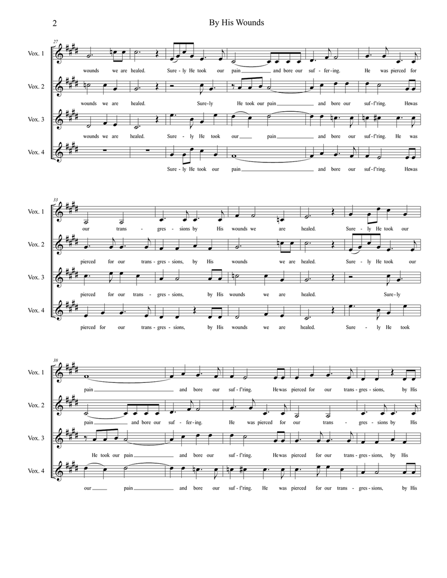 The Seven Last Words Of Christ (Choir/Vocal Score) 4-Part scores gallery preview page 2