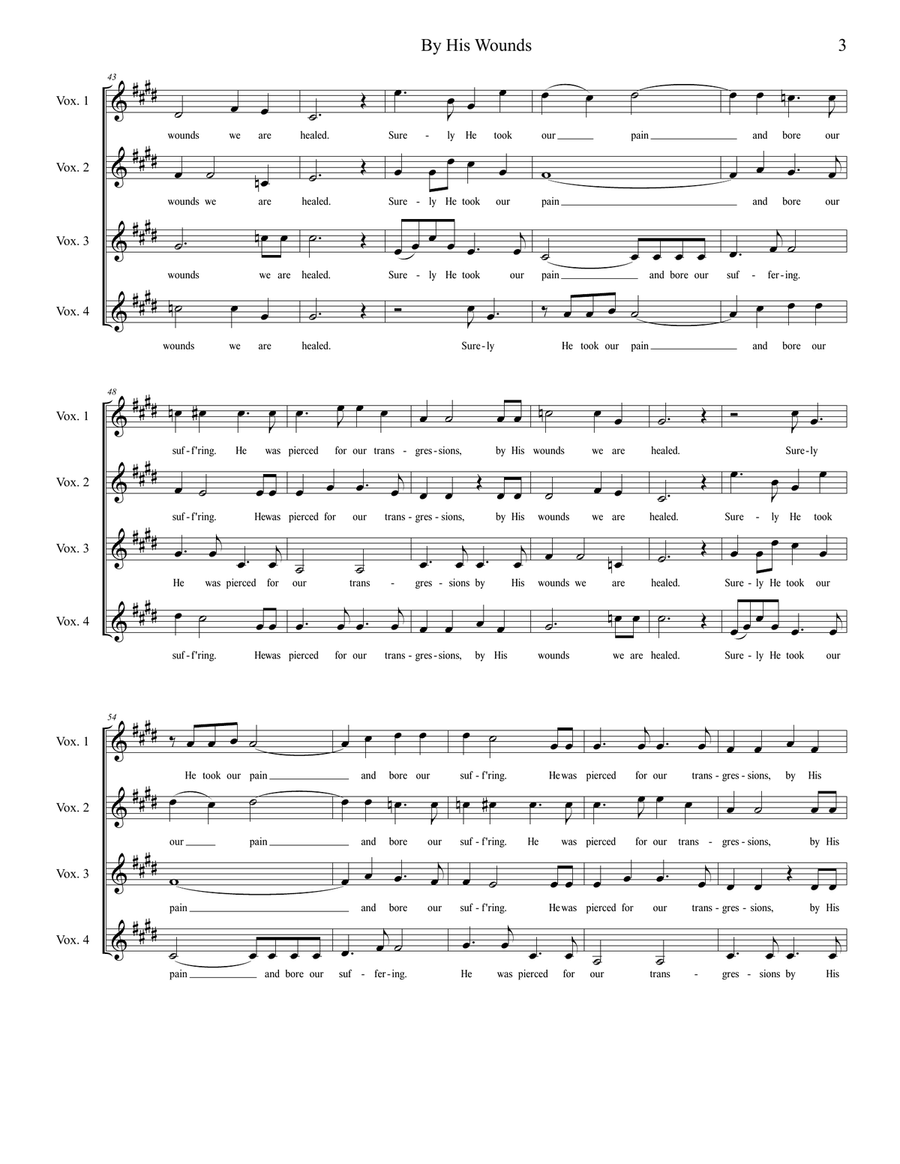 The Seven Last Words Of Christ (Choir/Vocal Score) 4-Part scores gallery preview page 3