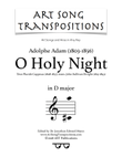 ADAM: O Holy Night (transposed to D major)
