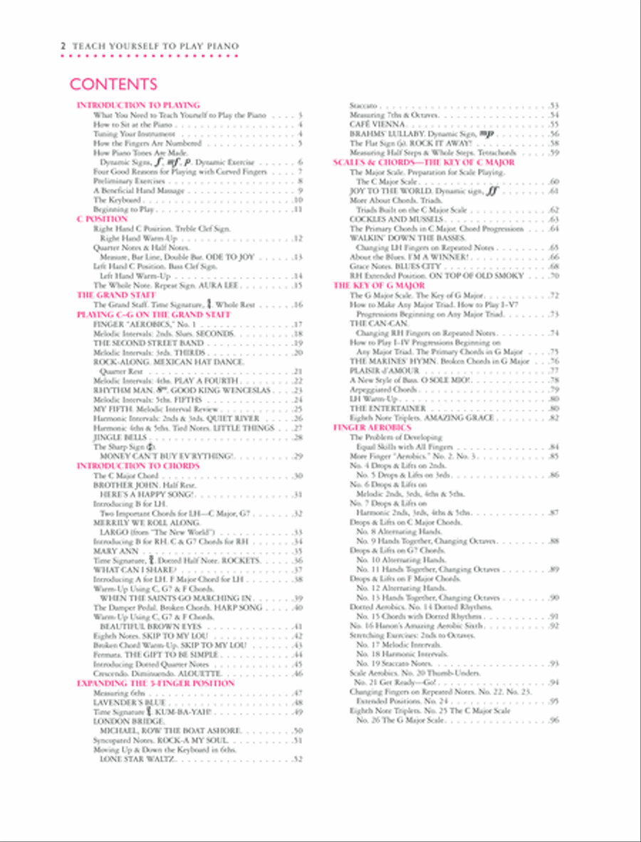 Alfred's Teach Yourself to Play Piano Piano Method scores gallery preview page 2