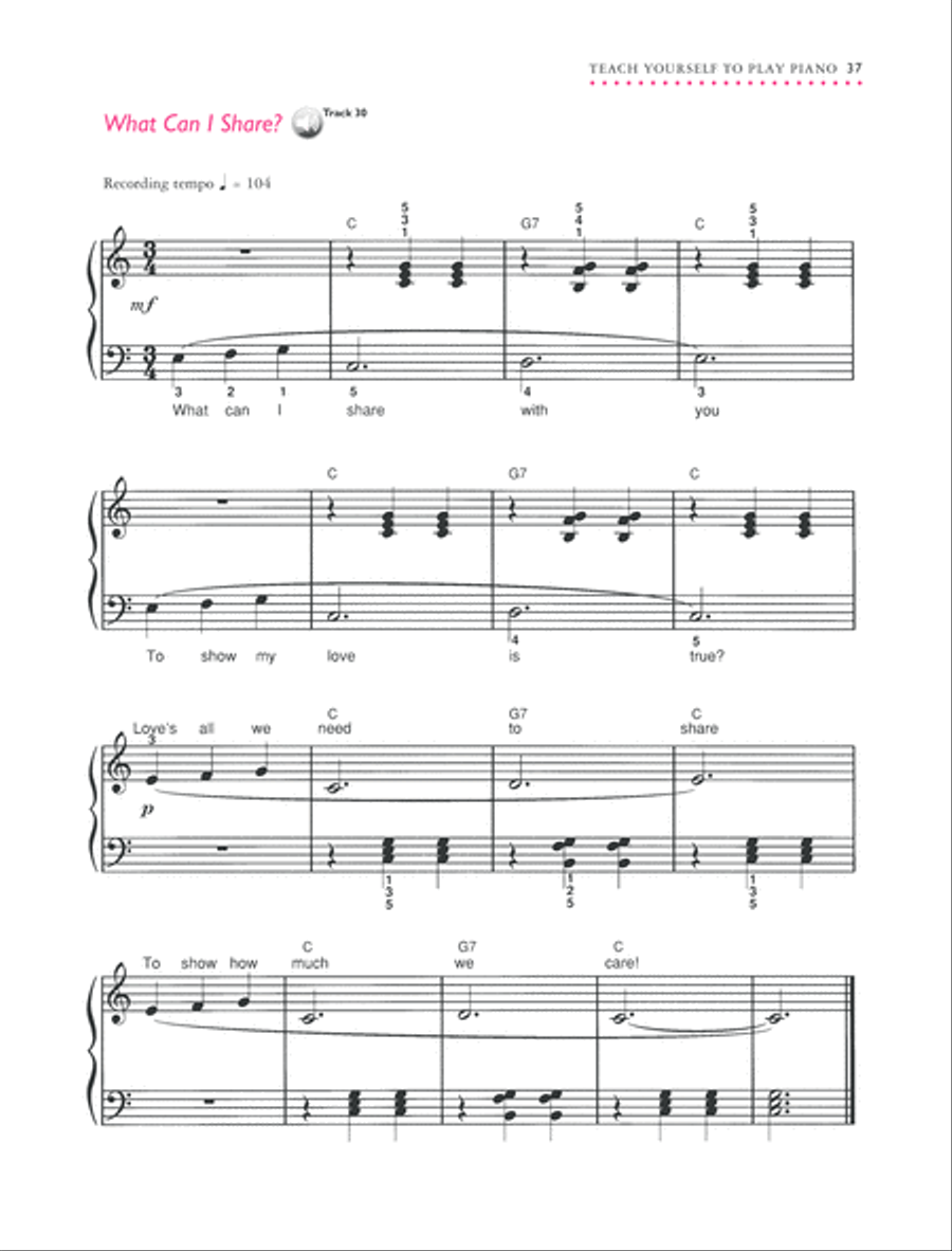 Alfred's Teach Yourself to Play Piano Piano Method scores gallery preview page 5
