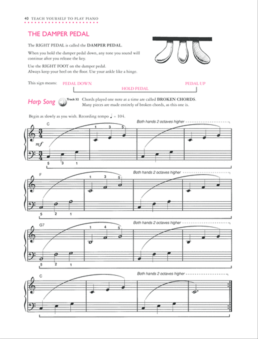 Alfred's Teach Yourself to Play Piano Piano Method scores gallery preview page 6