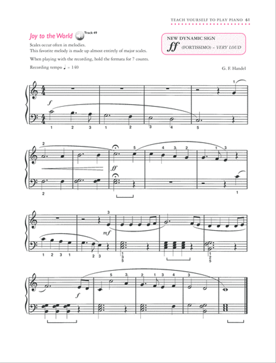 Alfred's Teach Yourself to Play Piano Piano Method scores gallery preview page 7