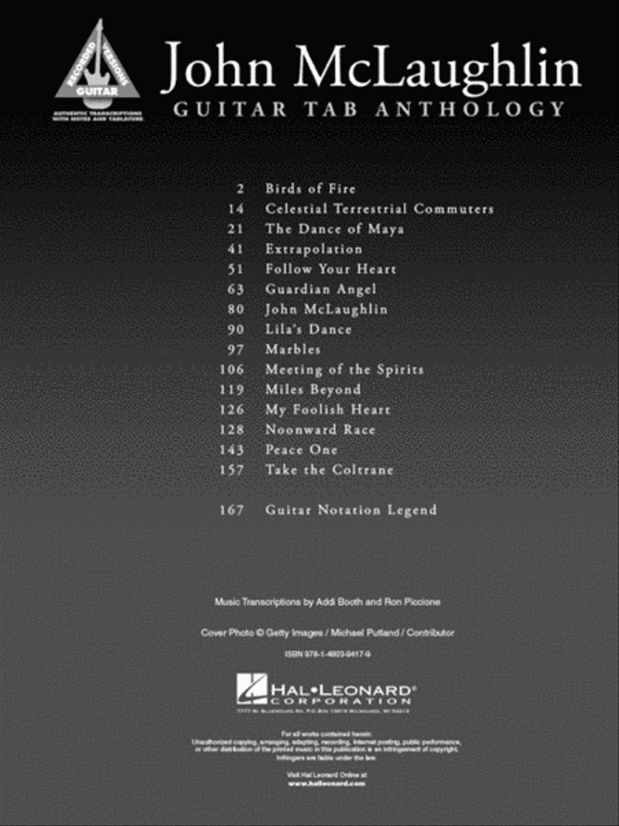 John McLaughlin Guitar Tab Anthology Electric Guitar scores gallery preview page 3