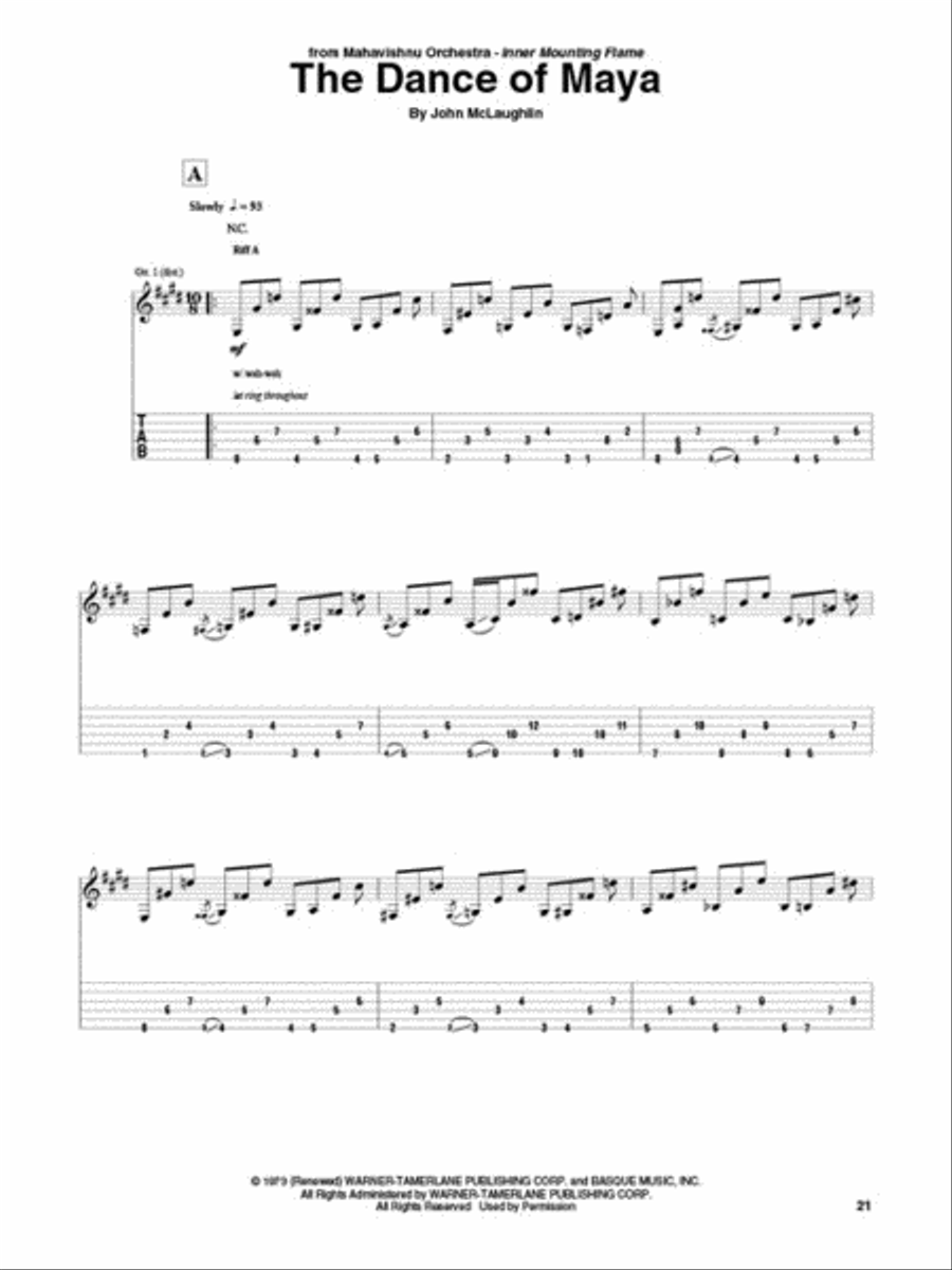 John McLaughlin Guitar Tab Anthology Electric Guitar scores gallery preview page 5