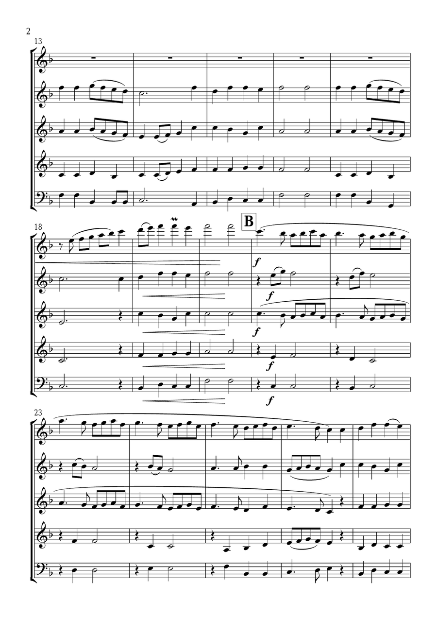 Christmas Medley Christmas Medley Woodwind Quintet scores gallery preview page 3