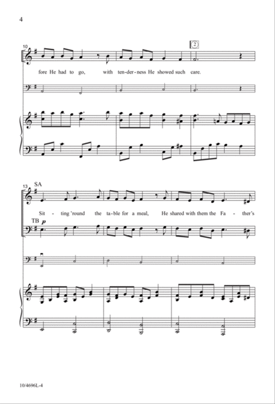 Gathered in the Upper Room 4-Part scores gallery preview page 3