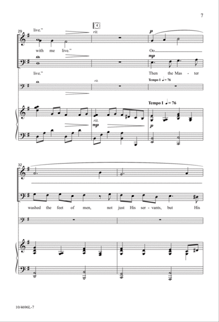 Gathered in the Upper Room 4-Part scores gallery preview page 6