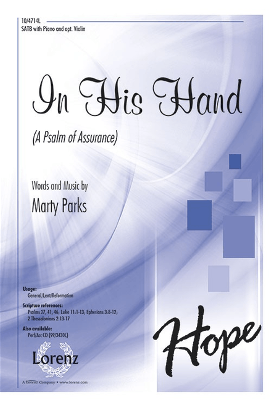 In His Hand In His Hand 4-Part scores gallery preview page 1