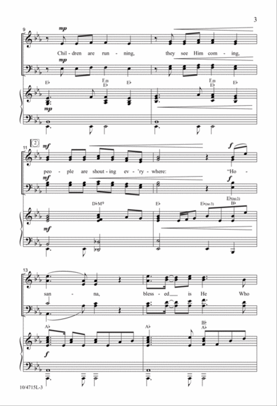Hosanna Gathering Hosanna Gathering 4-Part scores gallery preview page 3