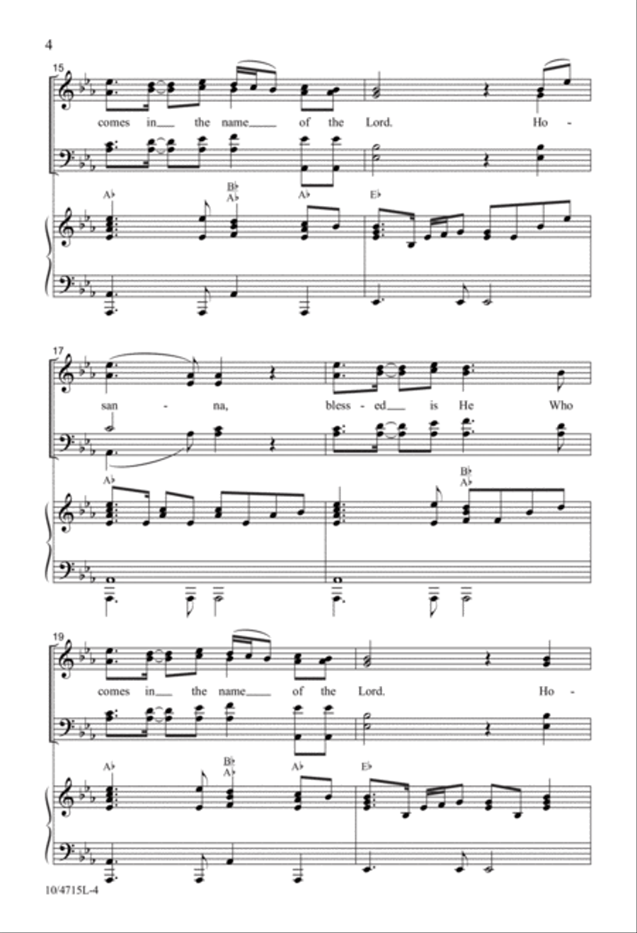 Hosanna Gathering Hosanna Gathering 4-Part scores gallery preview page 4