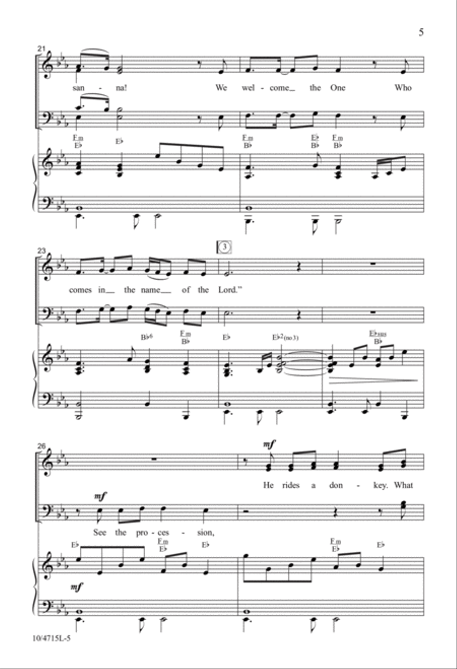 Hosanna Gathering Hosanna Gathering 4-Part scores gallery preview page 5