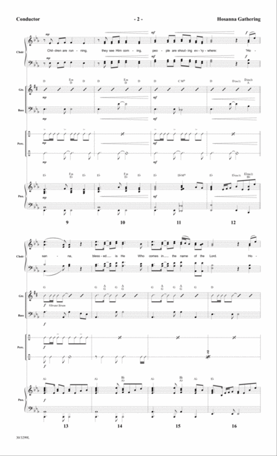 Hosanna Gathering - Rhythm Score and Parts Choir scores gallery preview page 5
