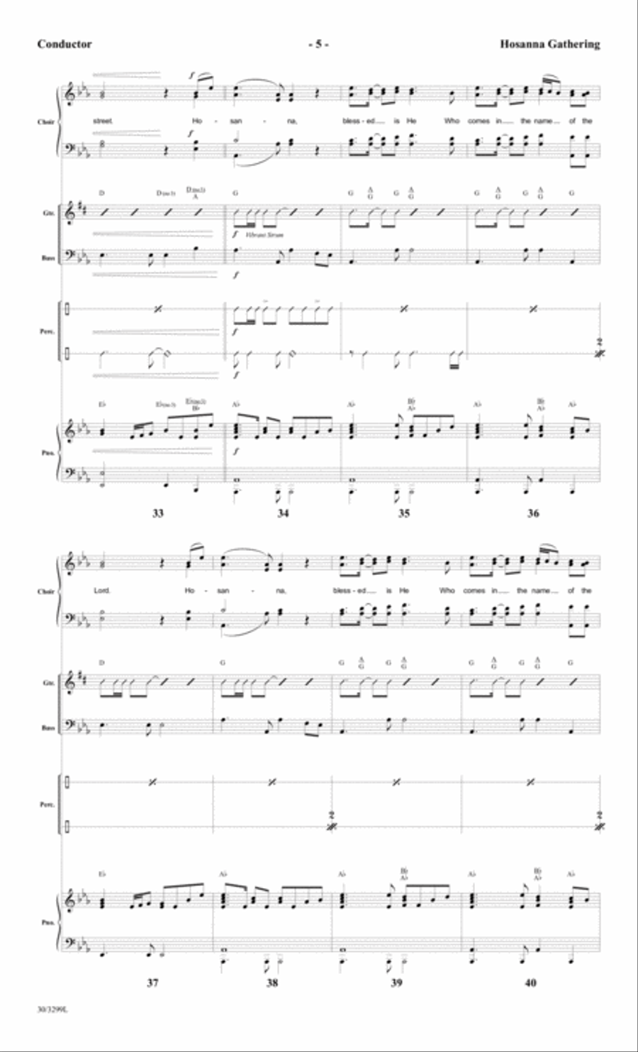 Hosanna Gathering - Rhythm Score and Parts Choir scores gallery preview page 8