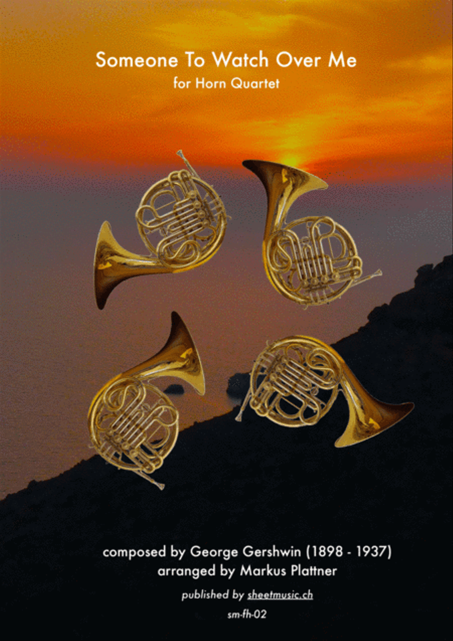 Someone To Watch Over Me for Horn Quartet French Horn Quartet scores gallery preview page 1