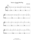 You're a Grand Old Flag - for easy piano