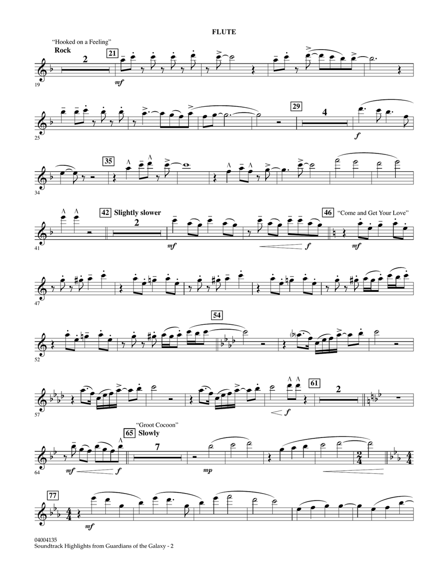 Soundtrack Highlights from Guardians of the Galaxy - Flute Concert Band scores gallery preview page 2