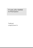 O come, all ye faithful (for Wind Quintet)