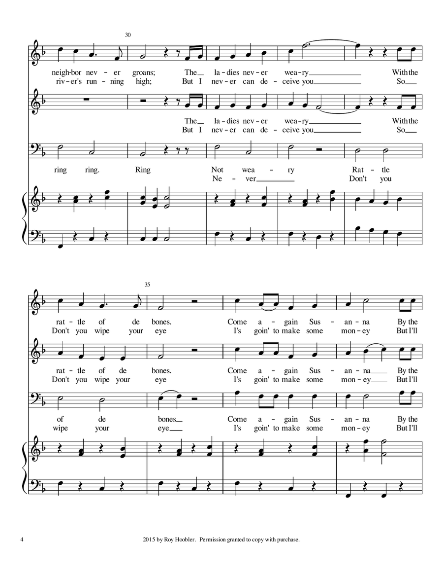 Some Folks Ring de Banjo 3-Part scores gallery preview page 5