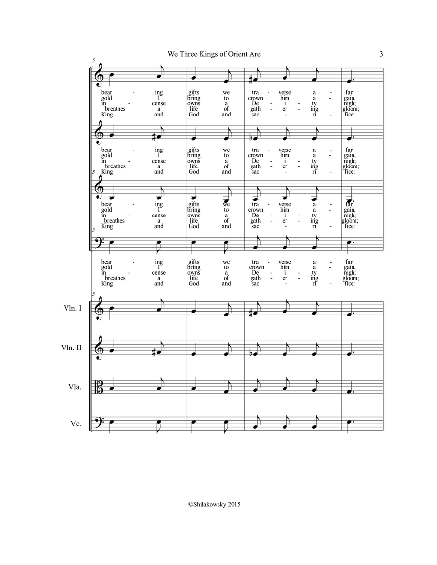 We Three Kings of Orient Are 4-Part scores gallery preview page 3
