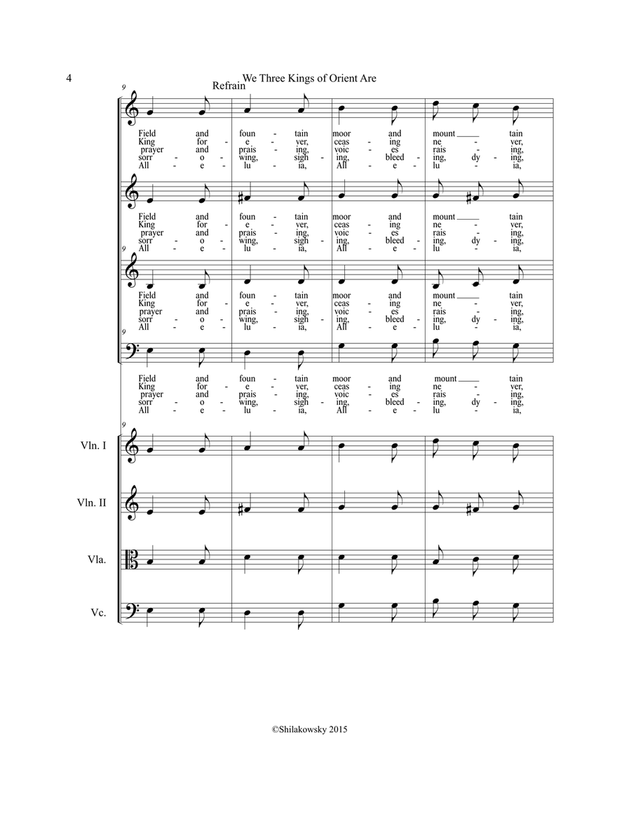 We Three Kings of Orient Are 4-Part scores gallery preview page 4