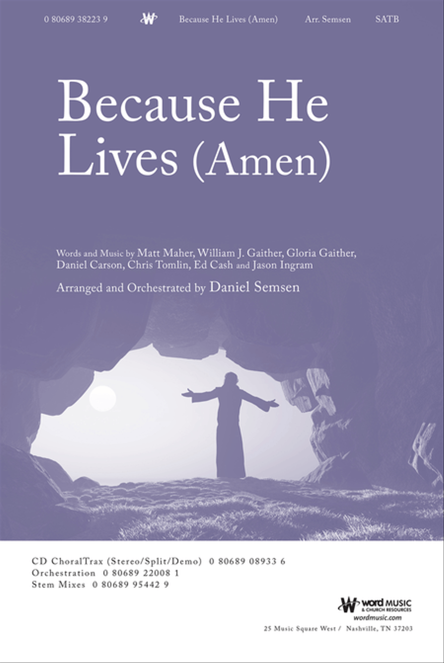 Because He Lives (Amen) - Anthem Because He Lives (Amen) - Anthem Choir scores gallery preview page 1
