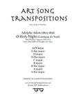 ADAM: O Holy Night (in 8 keys: E-flat, D, D-flat, C, B, B-flat, A, A-flat major)