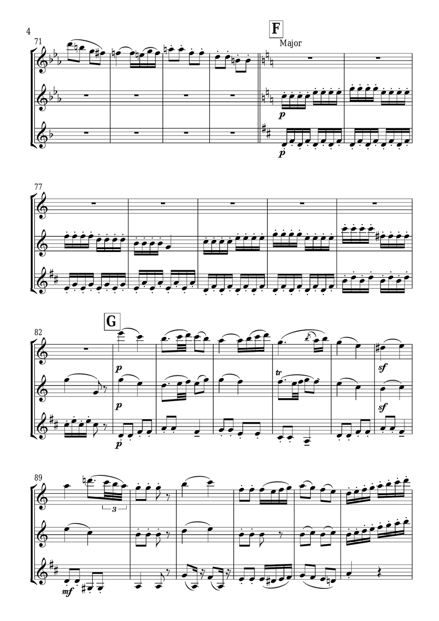 Andante: From the Surprise Symphony Woodwind Trio scores gallery preview page 5
