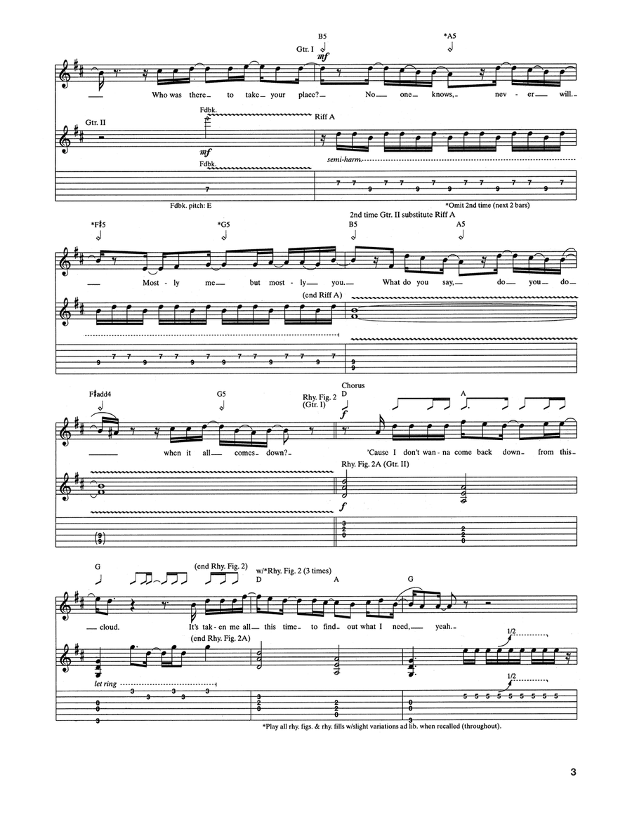 Comedown Comedown Acoustic Guitar scores gallery preview page 3