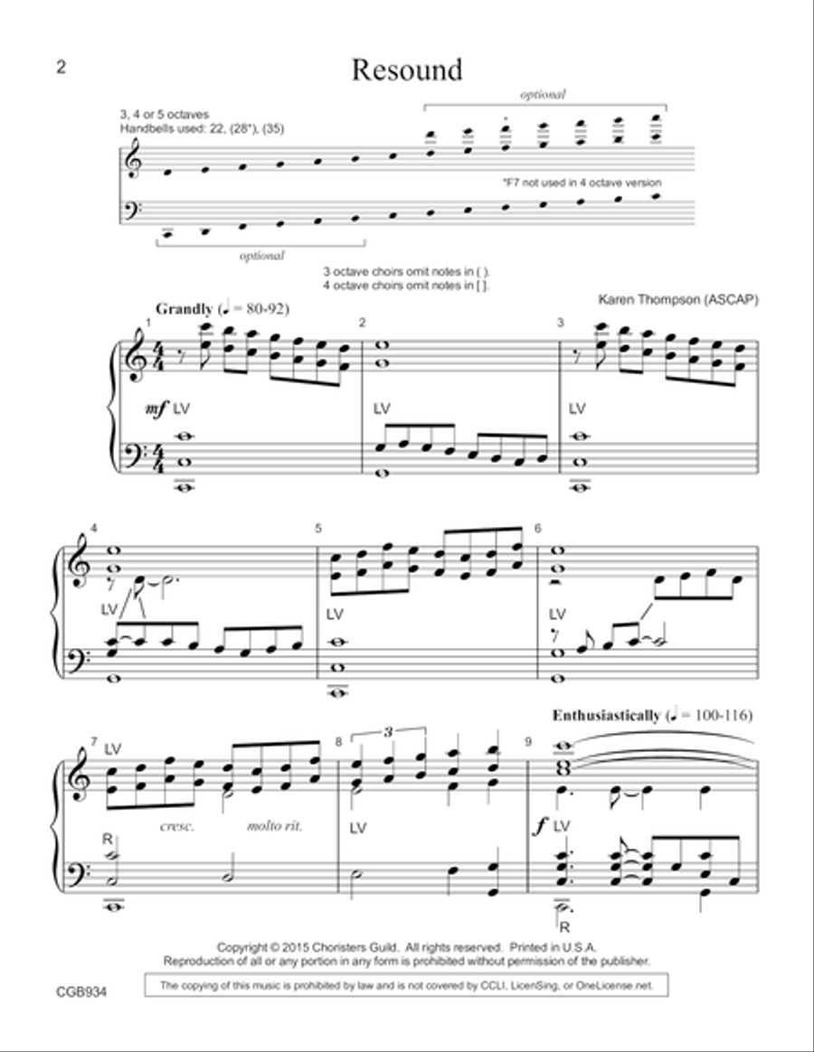 Resound Resound Handbell Choir scores gallery preview page 2