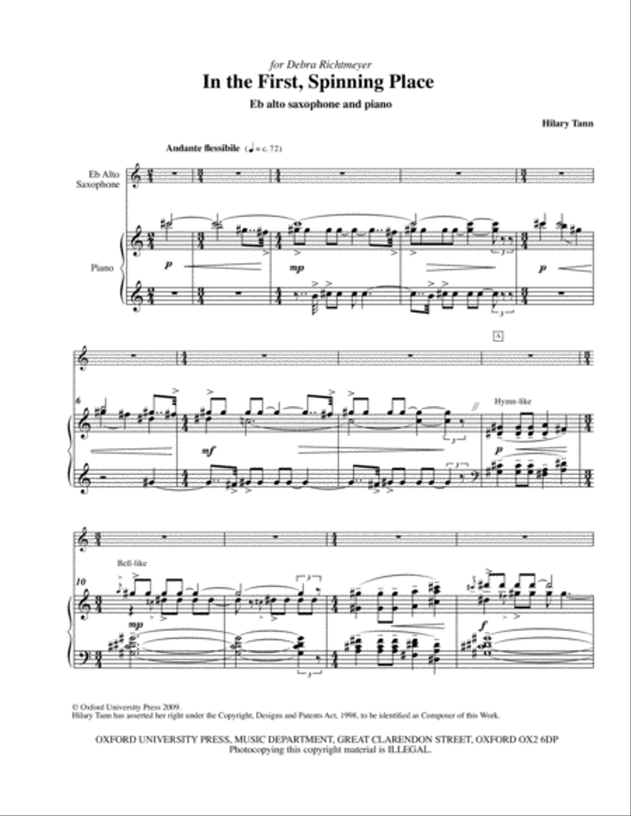 In the First Spinning Place Alto Saxophone scores gallery preview page 2