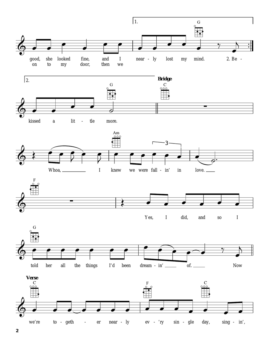 Do Wah Diddy Diddy Do Wah Diddy Diddy Ukulele scores gallery preview page 2