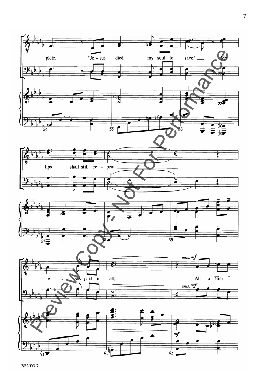 Jesus Paid It All - Helvey - TTBB TTBB scores gallery preview page 8