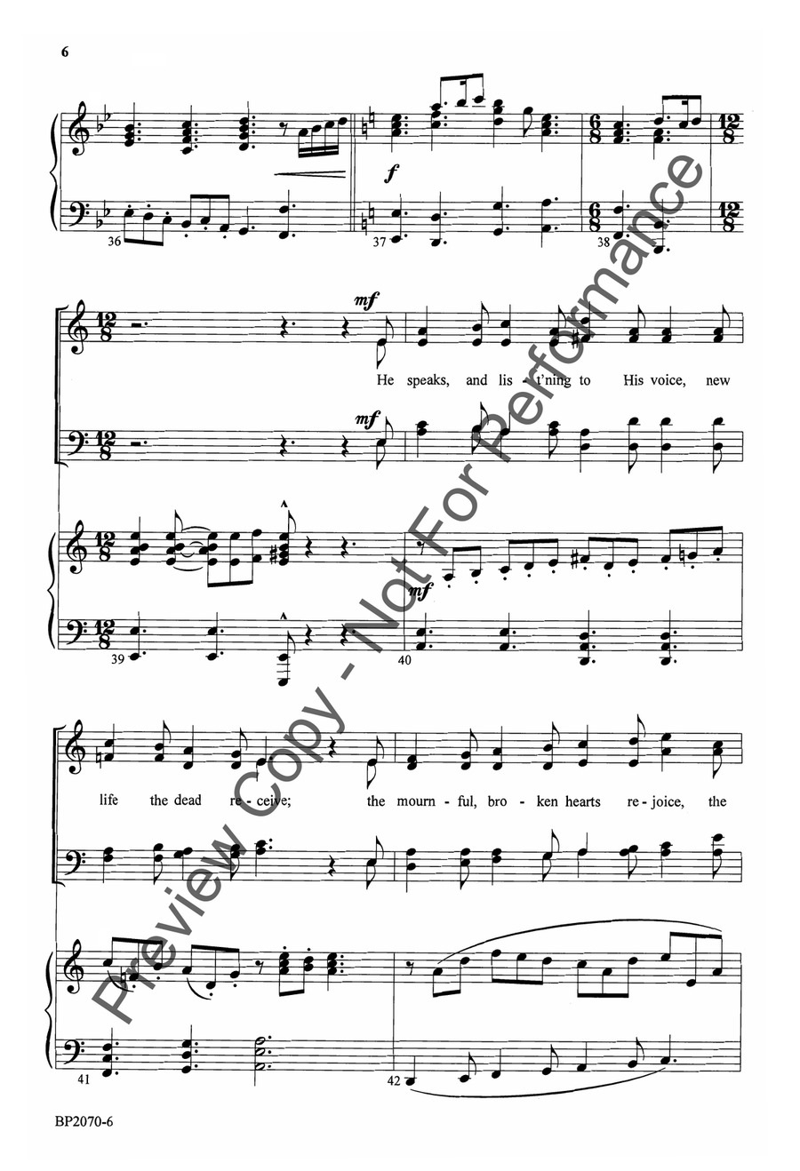 O For a Thousand Tongues to Sing - Hayes 4-Part scores gallery preview page 7
