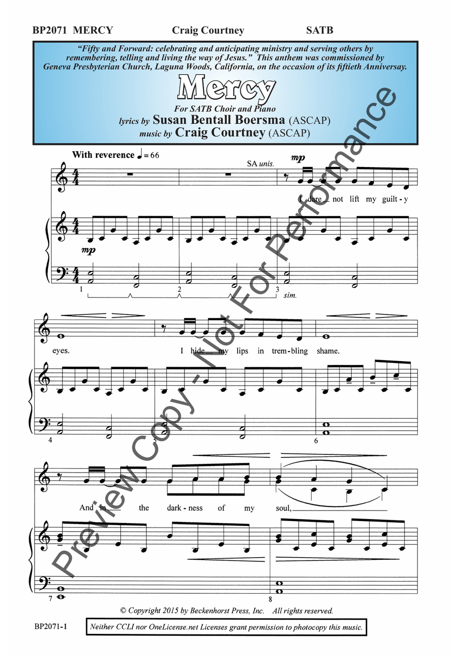 Mercy Mercy 4-Part scores gallery preview page 2