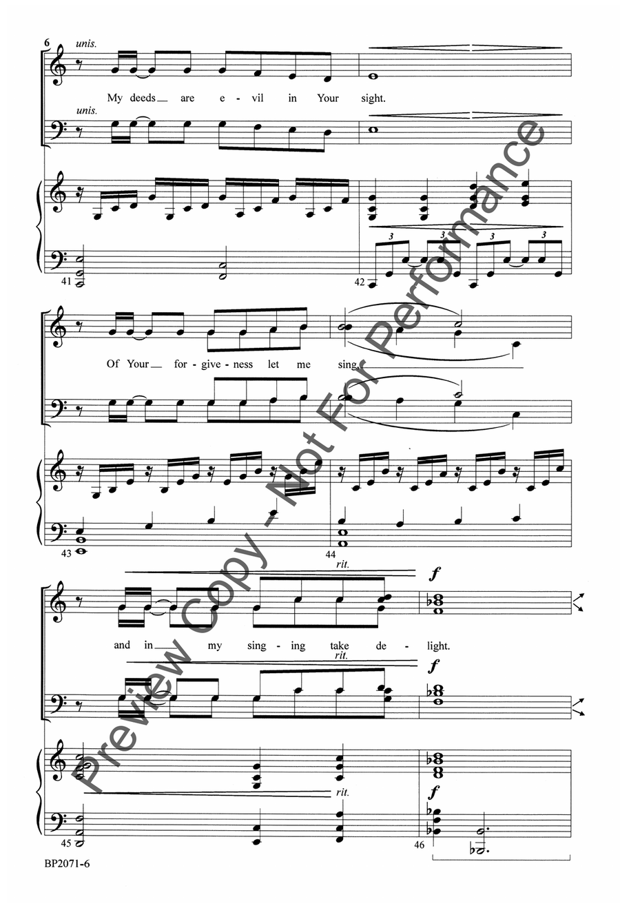 Mercy Mercy 4-Part scores gallery preview page 7