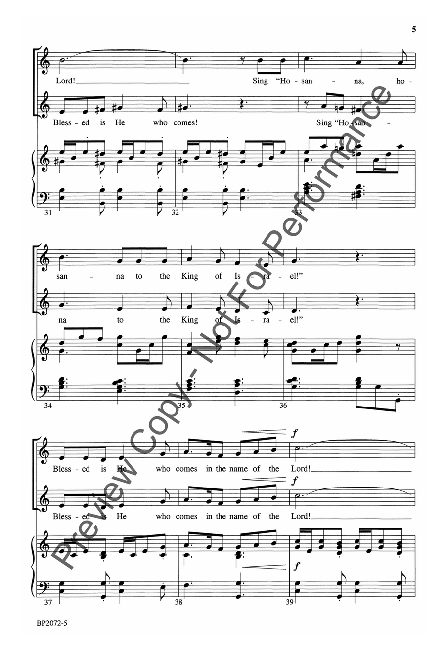 Blessed Is He Who Comes in the Name of the Lord! 4-Part scores gallery preview page 6