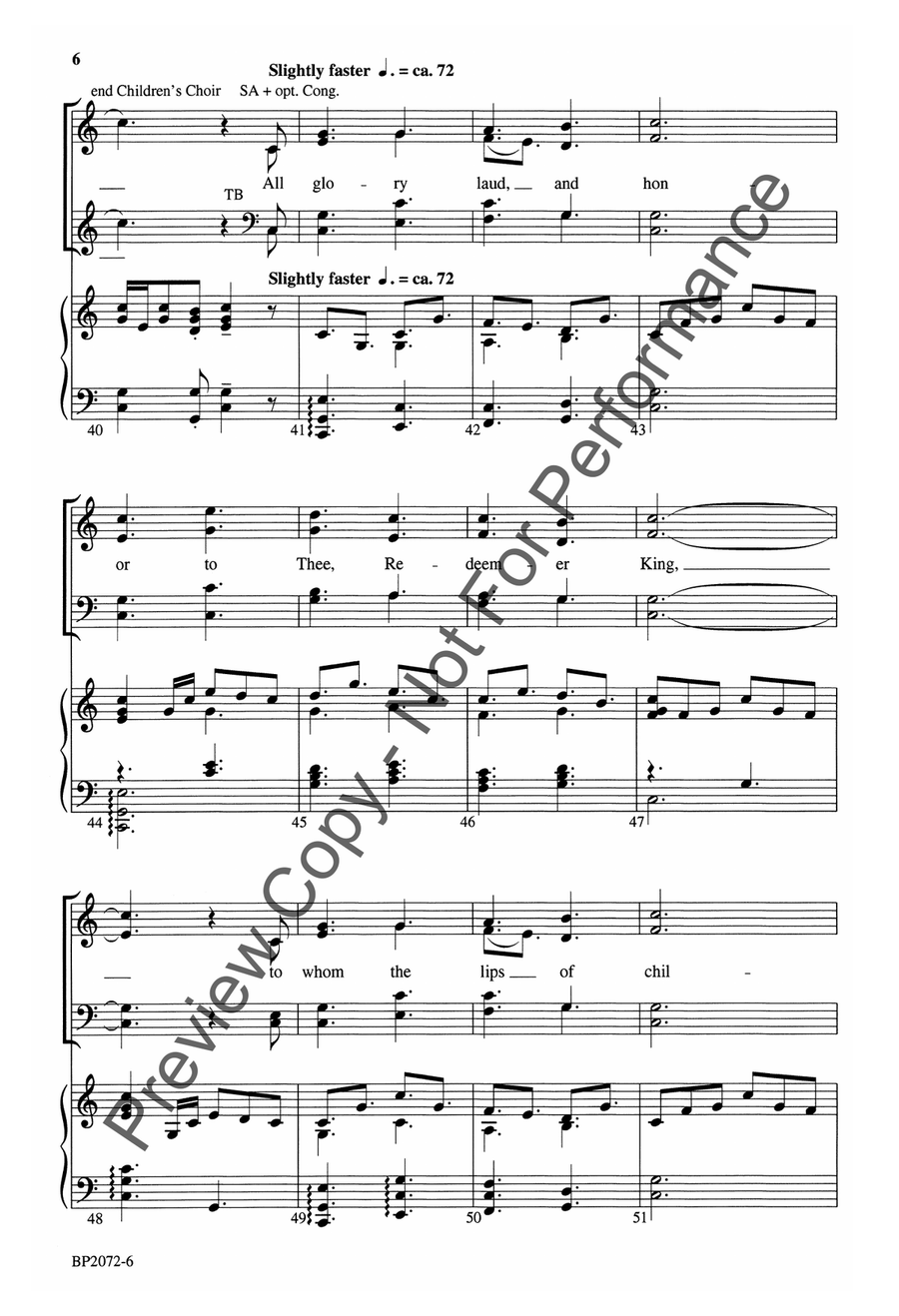Blessed Is He Who Comes in the Name of the Lord! 4-Part scores gallery preview page 7