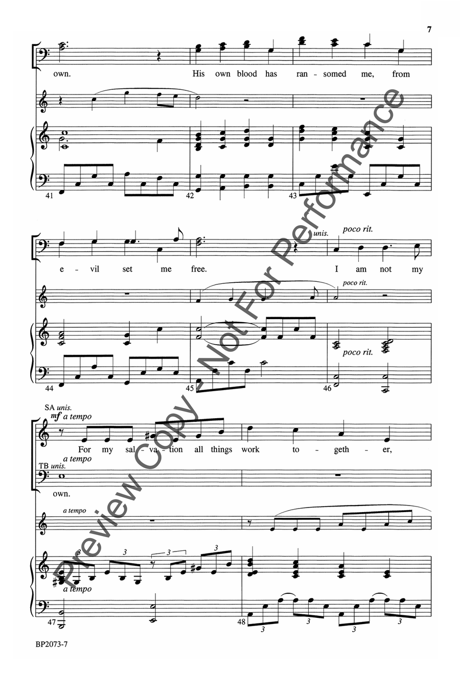 I Am Not My Own I Am Not My Own 4-Part scores gallery preview page 7