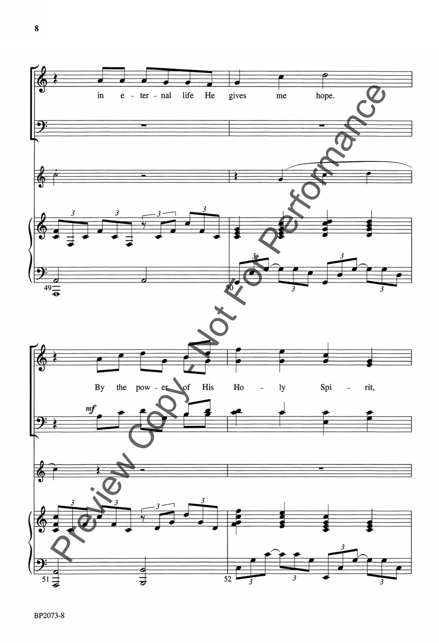 I Am Not My Own I Am Not My Own 4-Part scores gallery preview page 8