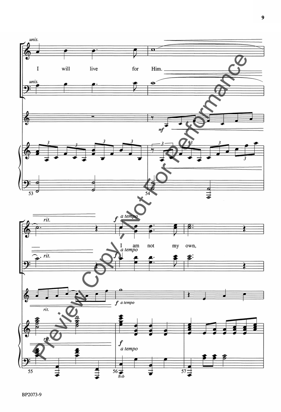 I Am Not My Own I Am Not My Own 4-Part scores gallery preview page 9