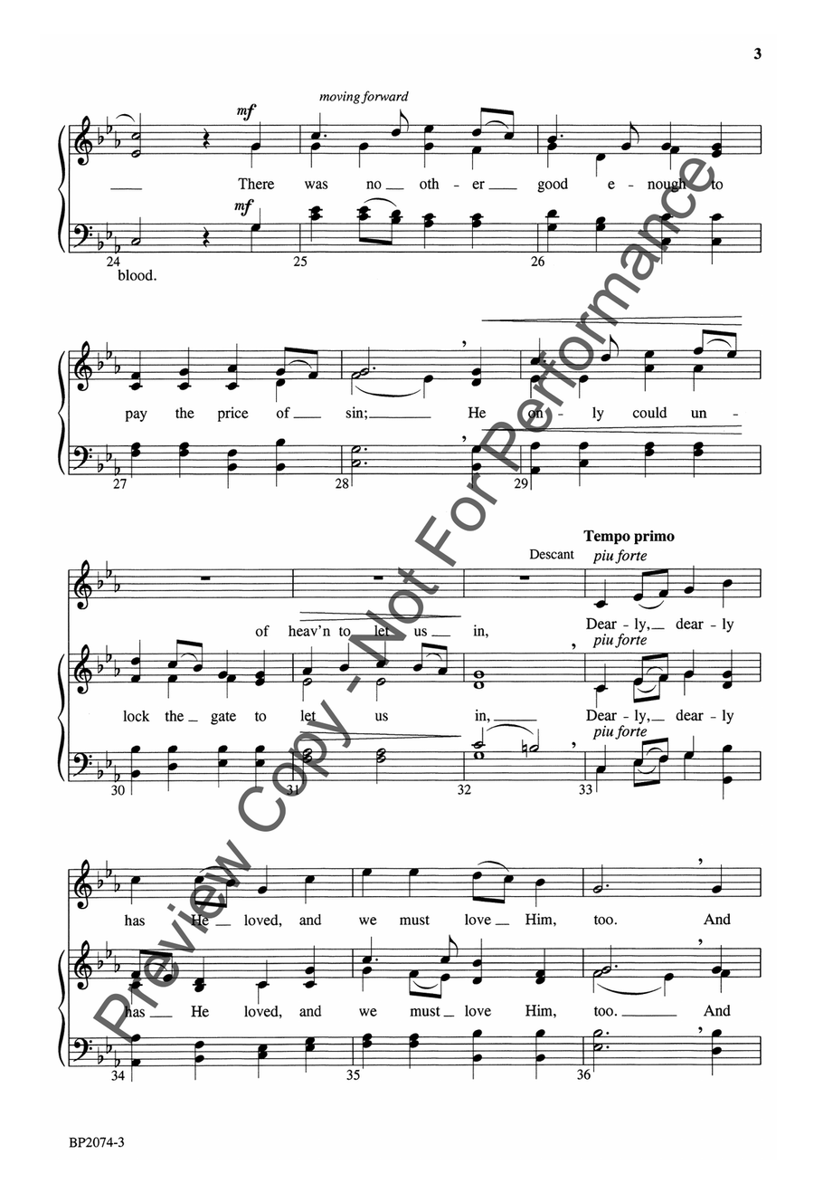 There Is a Green Hill Far Away 4-Part scores gallery preview page 4