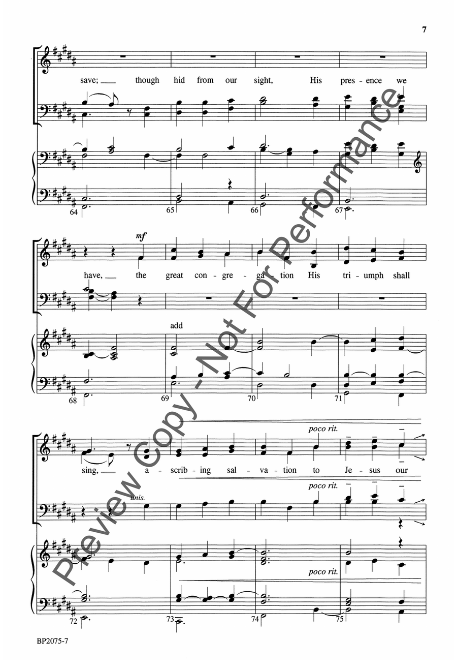 To the Lamb on the Throne 4-Part scores gallery preview page 8