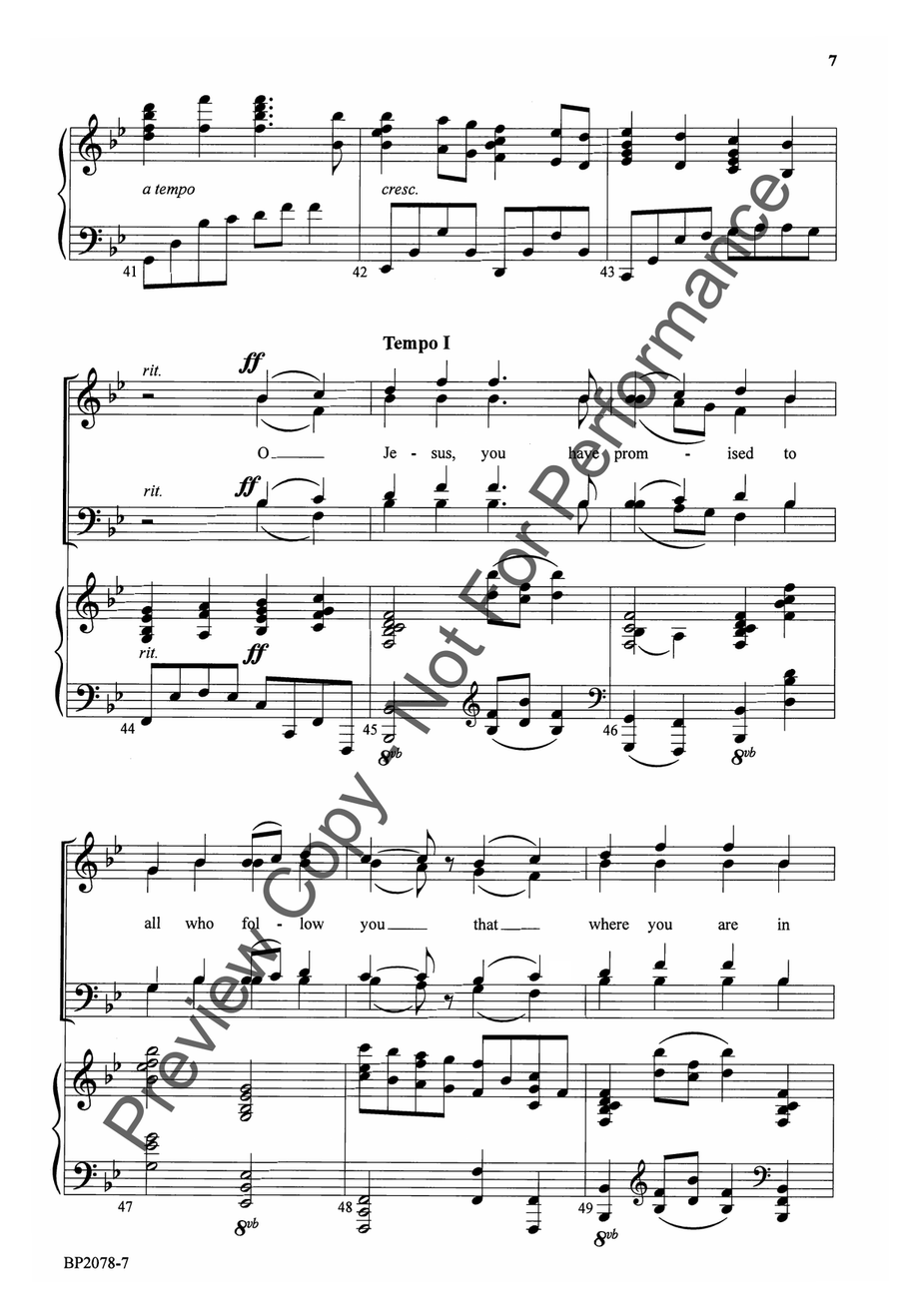 O Jesus, I Have Promised - Shaw 4-Part scores gallery preview page 8