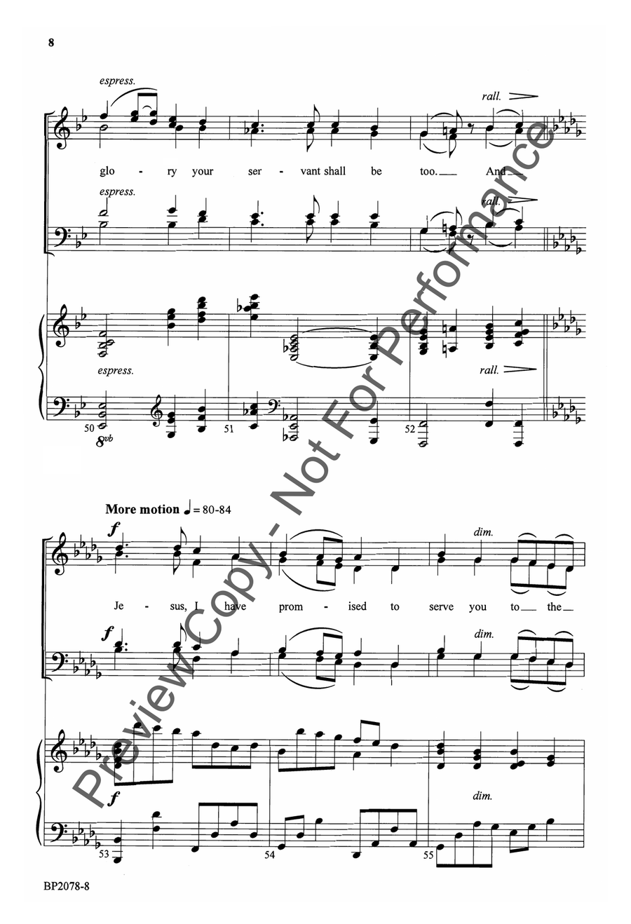 O Jesus, I Have Promised - Shaw 4-Part scores gallery preview page 9