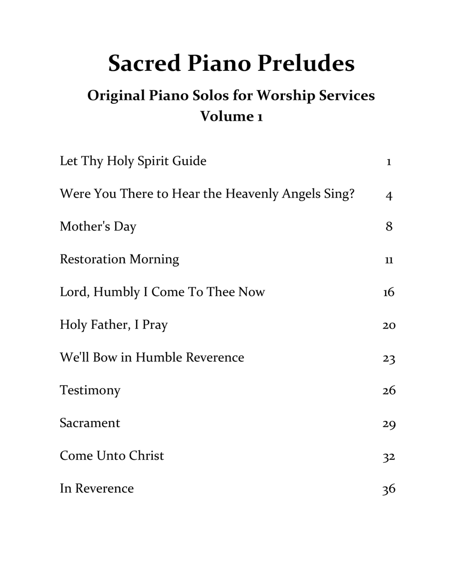 Sacred Piano Preludes - book 1 Piano Solo scores gallery preview page 3