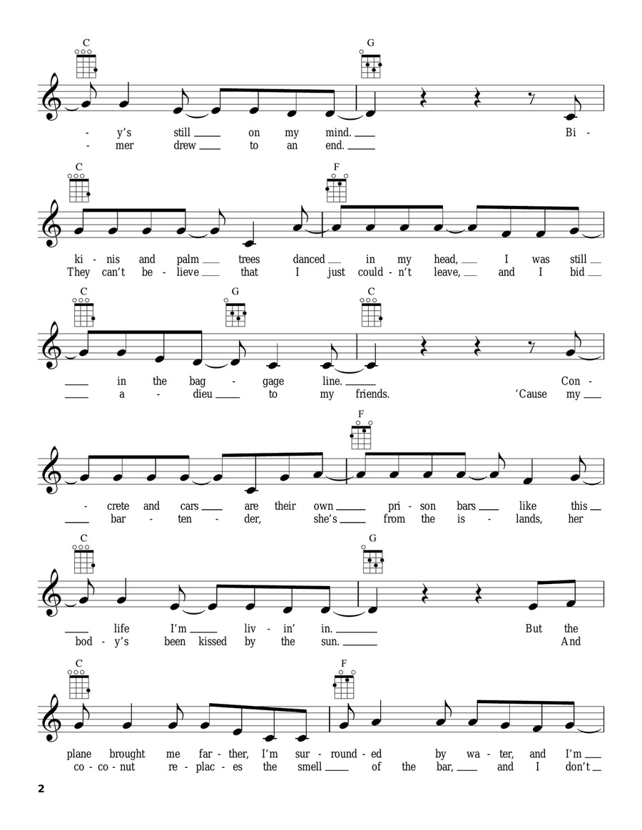 Toes Toes Ukulele scores gallery preview page 2