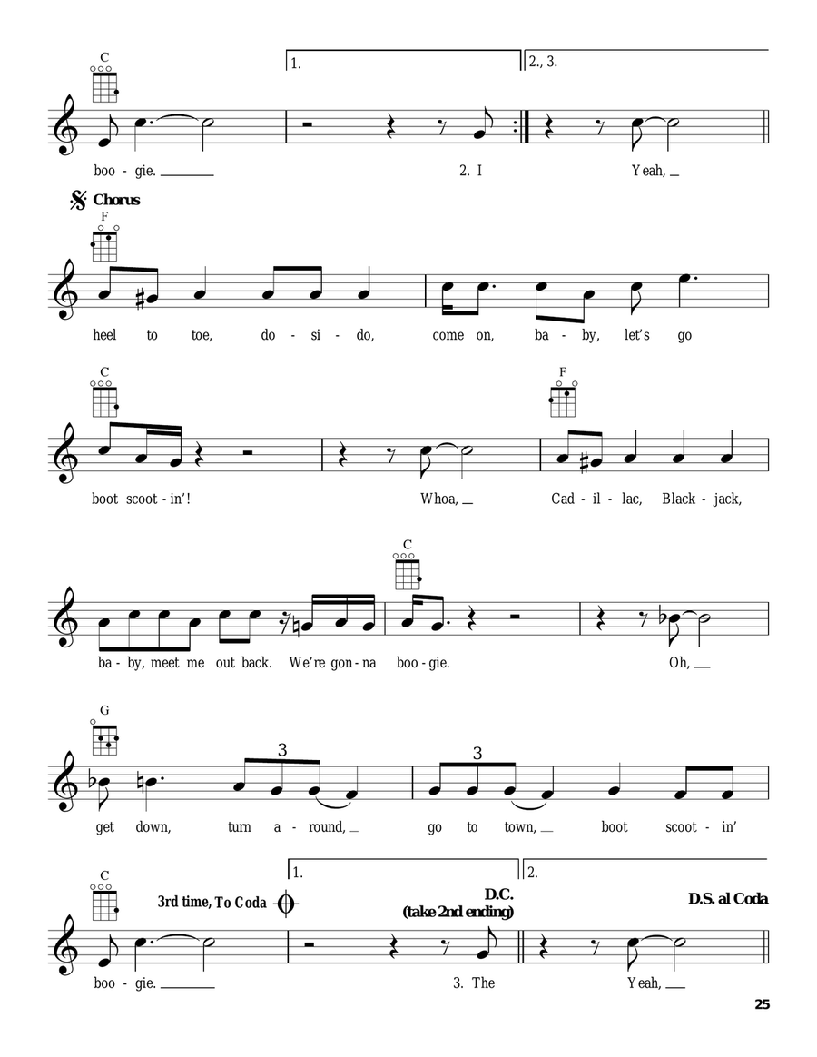 Boot Scootin' Boogie Ukulele scores gallery preview page 2