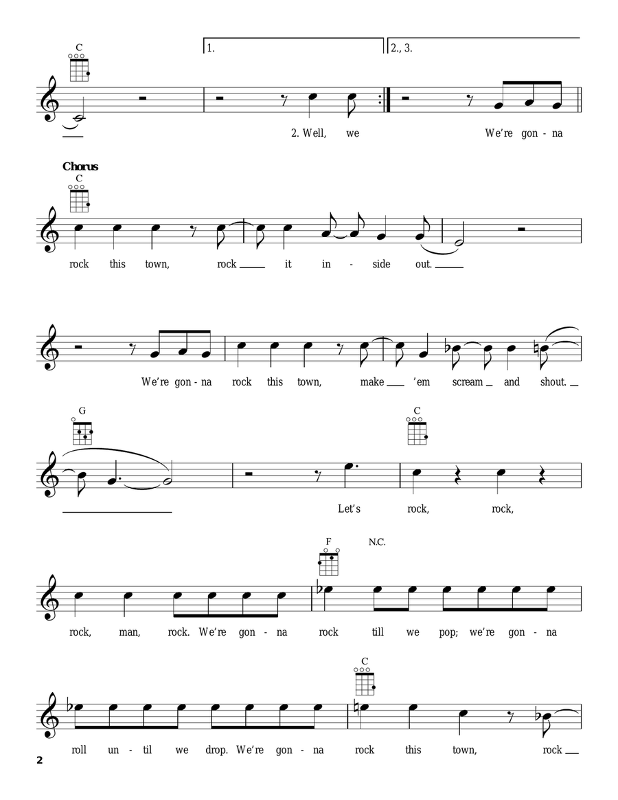 Rock This Town Rock This Town Ukulele scores gallery preview page 2