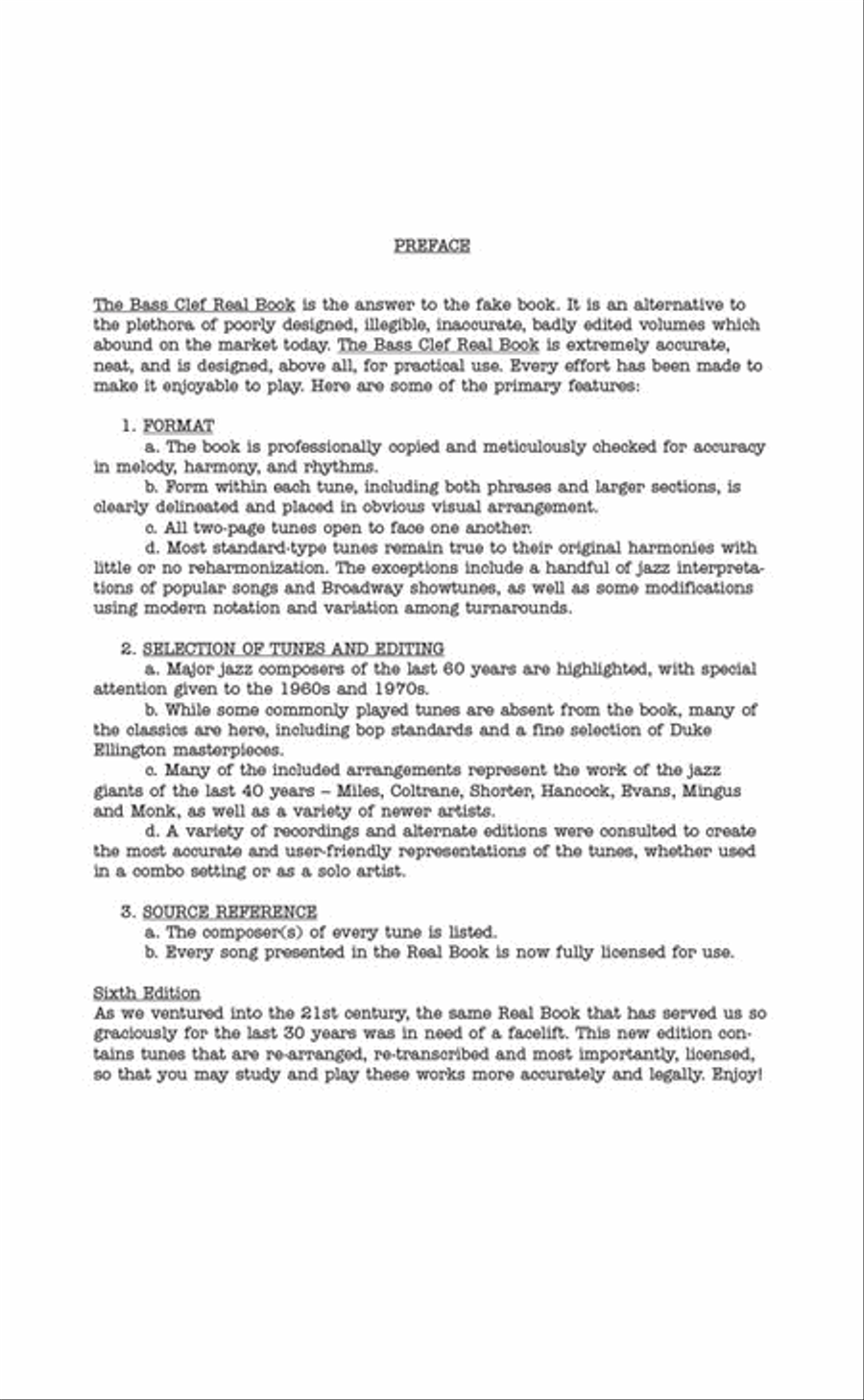 The Real Book – Volume I – Sixth Edition Bass Clef Instrument scores gallery preview page 2